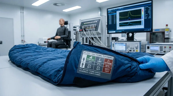 Norme GB/T 38426-2019 : protocole de test thermique des sacs de couchage chinois et comparaison avec EN 13537 / ISO 23537-1