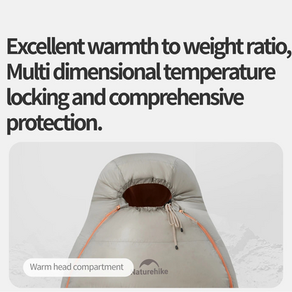 duvet grand froid 750 fill power léger Naturehike Snow Petrel