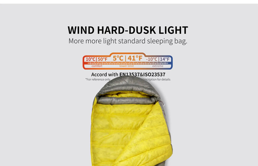 Sac de couchage ultraléger duvet 800FP 3 saisons trekking et bivouac