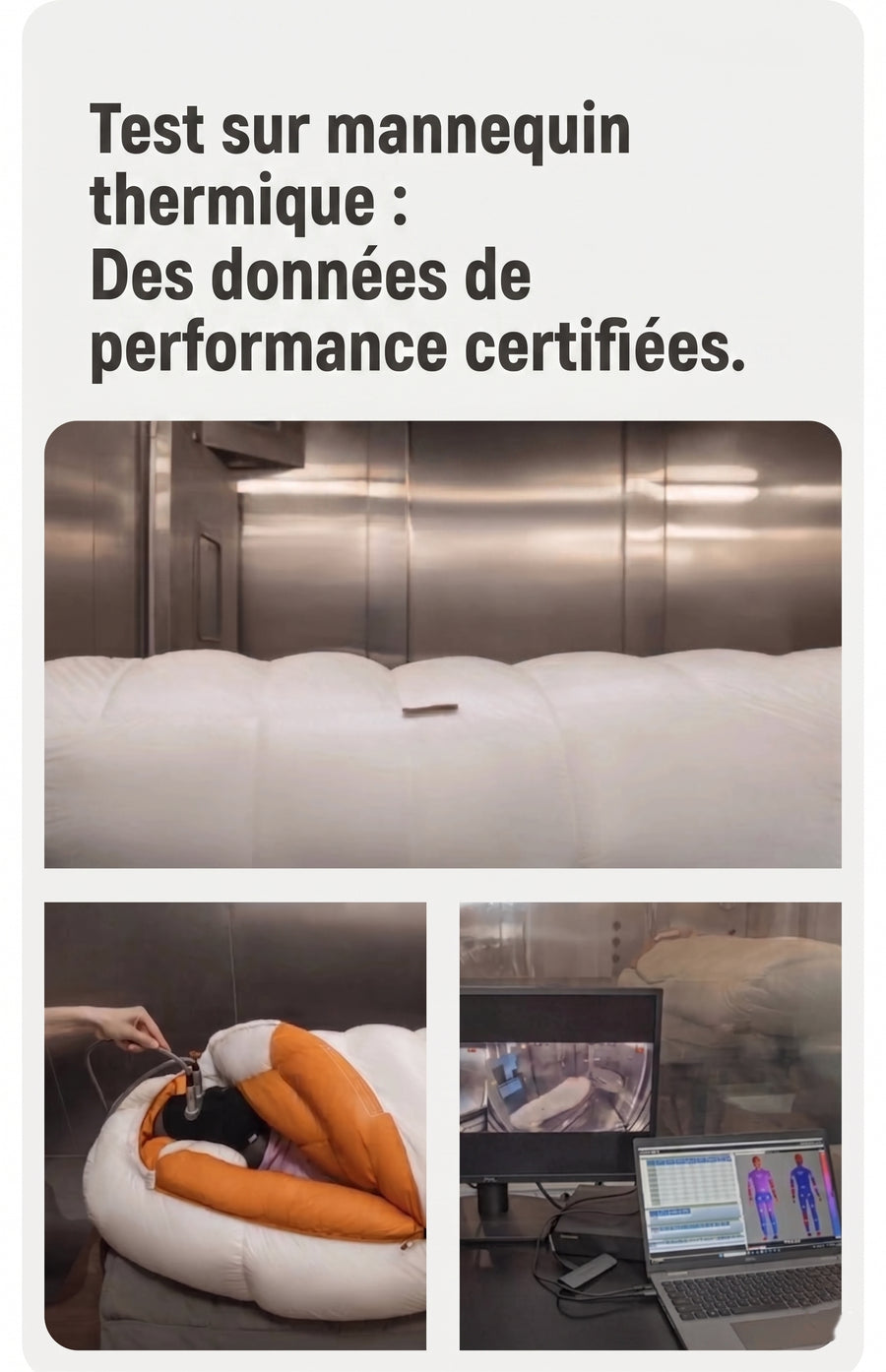 Sac de couchage grand froid certifié -21.4°C en laboratoire