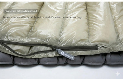sac de couchage 10 degrés cyclotourisme léger Aegismax Air