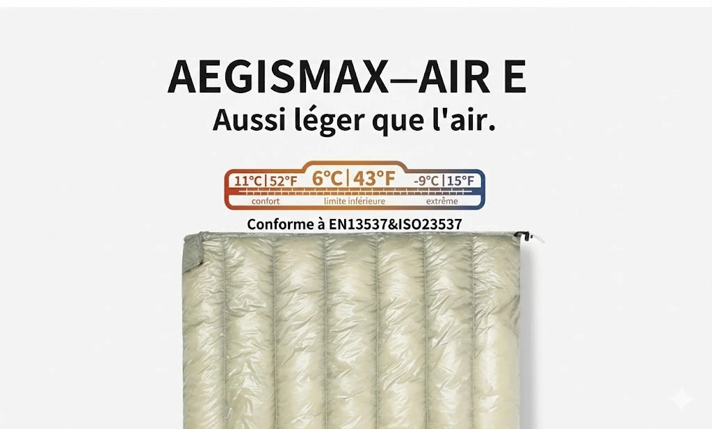sac de couchage ultra light 11°C 508g | Aegismax Air-E